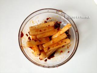 Spicy White Carrot Sticks recipe