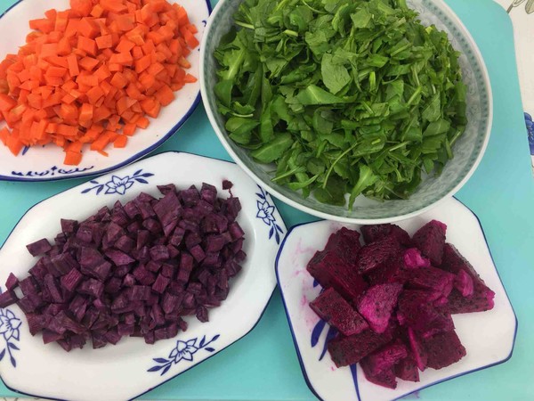 Colorful Glutinous Rice Balls recipe