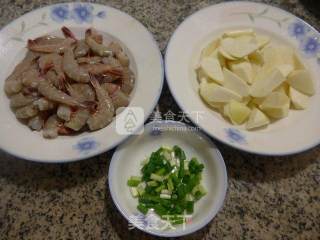 Fried Sea Prawns with Rice White recipe