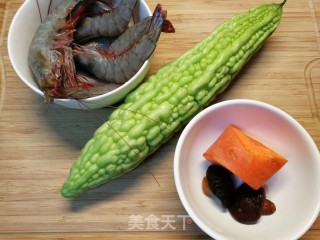 "warm Taste" The Same Paragraph ~ Bitter Melon Stuffed Shrimp Slippery recipe