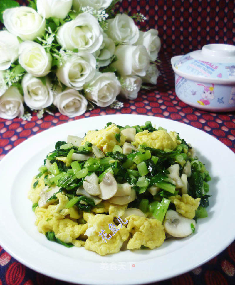 Scrambled Eggs with Pickled Vegetables and Mushrooms recipe