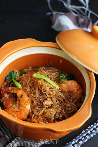 Shrimp and Vermicelli in Clay Pot recipe