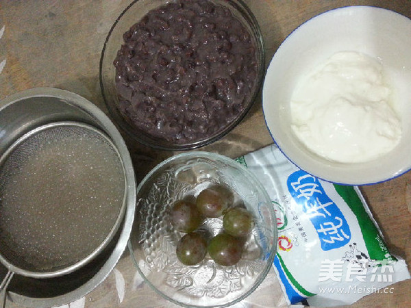 Grape Red Bean Sago recipe