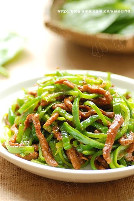 Green Pepper Shredded Pork recipe