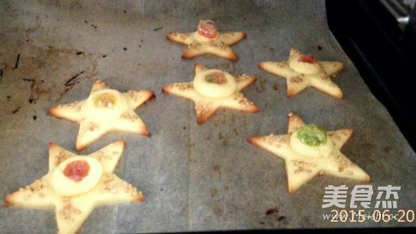 Colorful Star Sugar Butter Biscuits recipe