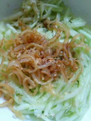 Appetizing Cold Dish, Healthy Weight Loss, Cold Jellyfish and Cucumber recipe