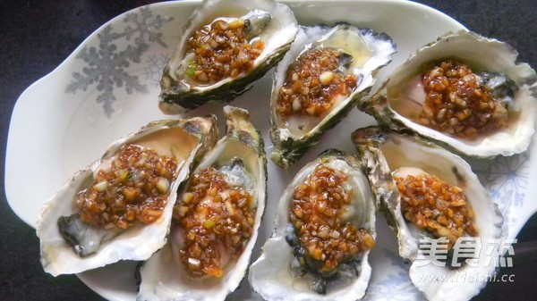 Steamed Oysters with Golden Garlic recipe