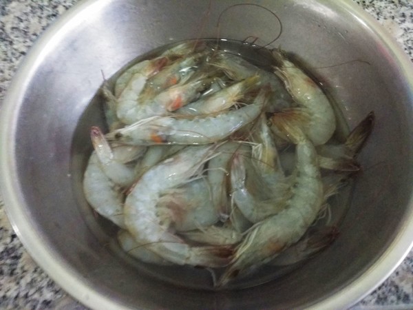 Fried Leek with Shrimp recipe