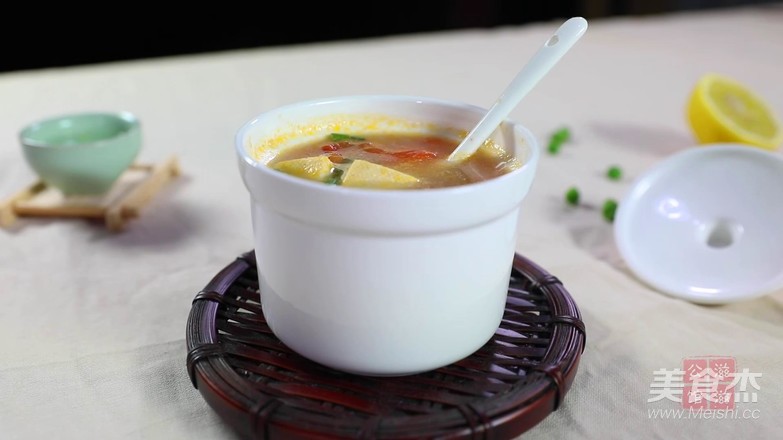 Three Fresh Tofu Pork Soup recipe