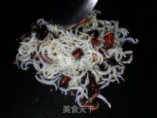 Stir-fried Whitebait with Mustard Greens recipe