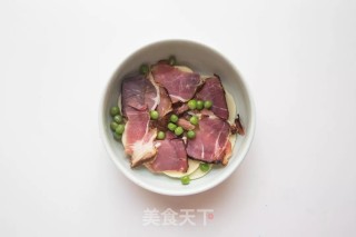 Steamed Bamboo Shoots with Bacon and Green Beans recipe