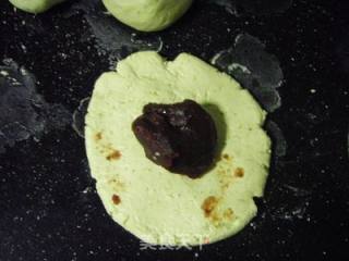 【creative New Dishes】spinach Bean Paste Cake recipe