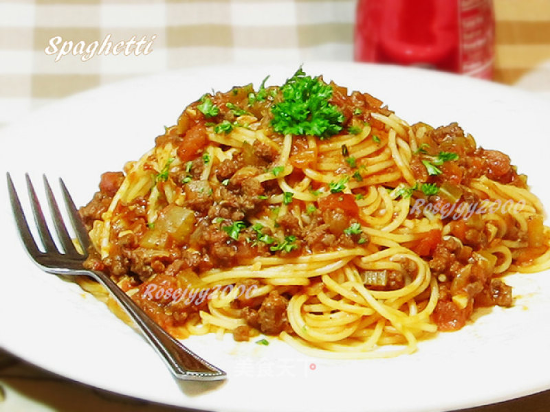 Beef Sauce Spaghetti