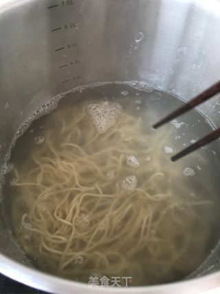 "noodles" Marinated Beans and Meat Over Water recipe