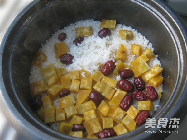 Jujube Sweet Potato Rice recipe