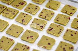 Matcha Cranberry Cookies recipe