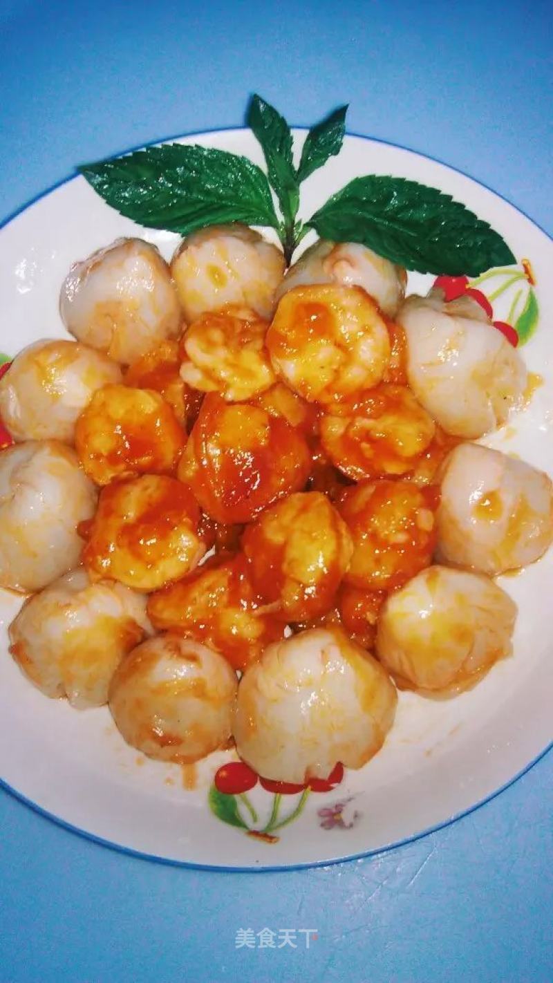 Sweet and Sour Lychee Shrimp Balls