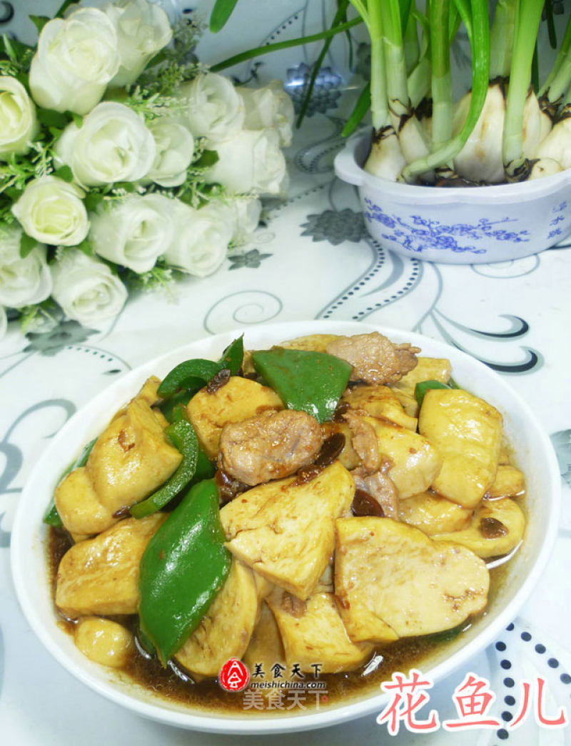 Stir-fried Small Vegetarian Chicken with Tenderloin and Light Pepper recipe