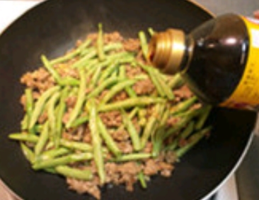 Stir-fried String Beans with Minced Meat recipe