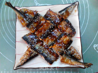 Grilled Saury with Japanese Salad Sauce recipe