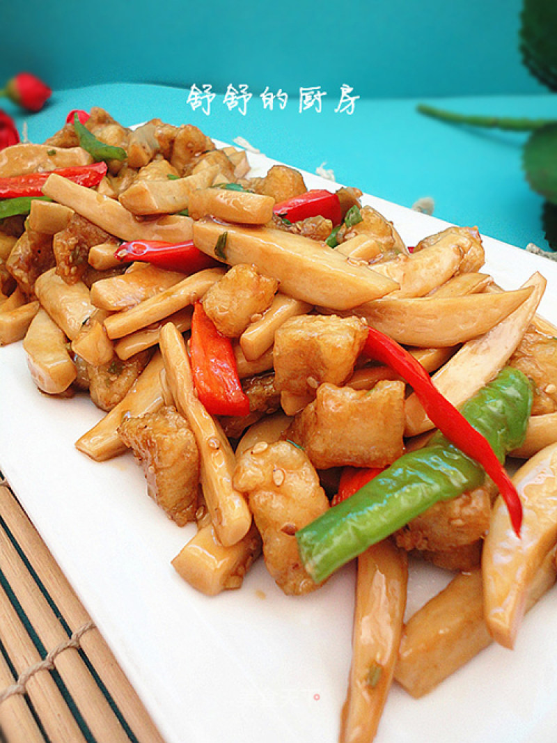 Pleurotus Eryngii Fried Sea Bass recipe