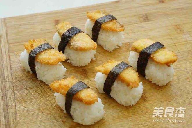 Fried Salmon Sushi recipe