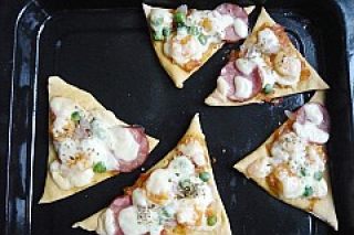 [diy New Orleans Barbecue Pizza] Shrimp Triangle Crispy Pizza recipe