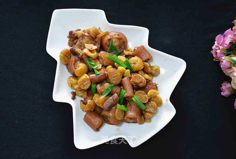 Braised Pork Tail with Chestnuts recipe