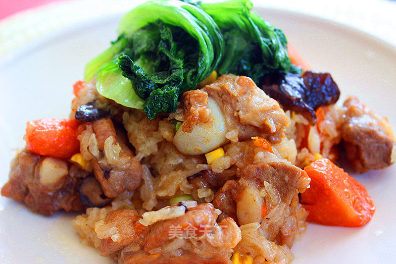 Glutinous Rice with Mushroom Ribs recipe