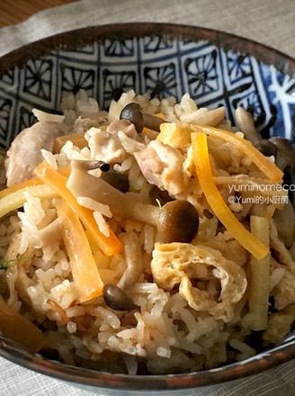 Braised Rice with Chicken, Mushroom and Mushroom