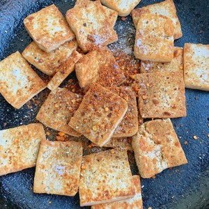 Delicious Reduced Fat Meal: Pan-fried Cumin Tofu recipe