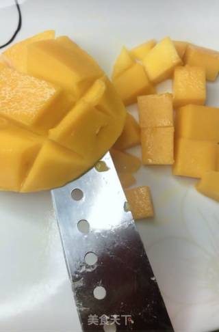 Double Skin Milk with Mango Flesh recipe