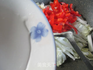 Stir-fried Chinese Cabbage with Red Pepper recipe