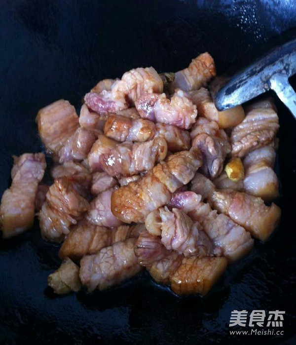 Pork with Dried Vegetables and Plum recipe