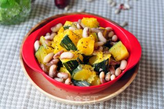 Pumpkin Flower Bean Salad recipe