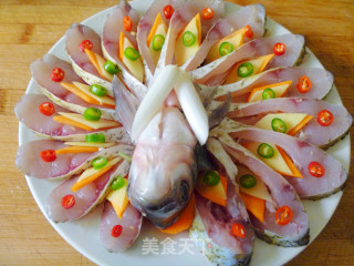 【yiru Private House Festive Banquet Dishes】slightly Changed Steamed Fish---peacock Kaiping Fish recipe