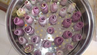 [ma Ma Small Kitchen] Purple Sweet Potato and Rose Bun recipe