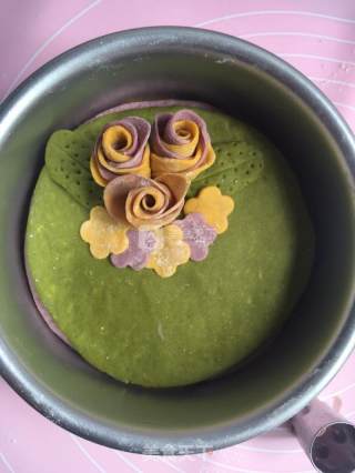 Three-color Steamed Cake recipe