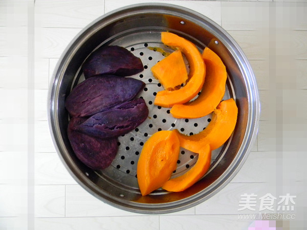 Purple Sweet Potato Pumpkin Bun recipe