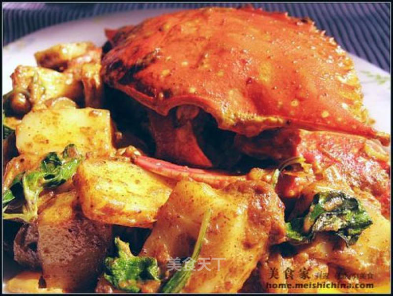 Curry Crab Fried Rice Cake recipe