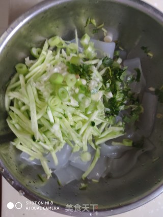 Cucumber Tossed with Noodles recipe