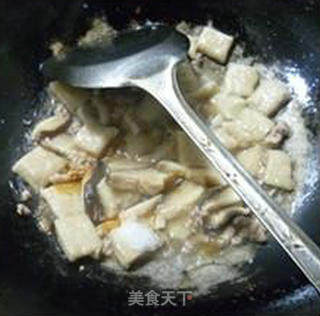 Stir-fried Oat Pimple with Minced Meat and Shiitake Mushrooms recipe
