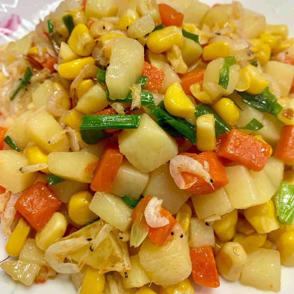 Stir-fried Three Fresh Vegetables recipe