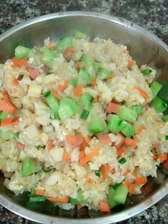 Cucumber and Carrot Fried Rice