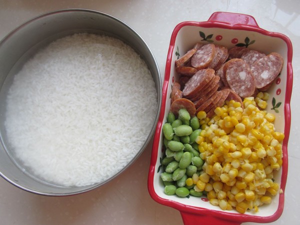 Sausage Corn Green Bean Rice recipe