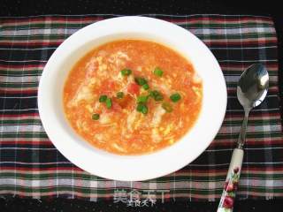 Tomato and Egg Pimple Soup recipe