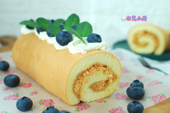 Peanut Butter Pork Floss Cake Roll recipe