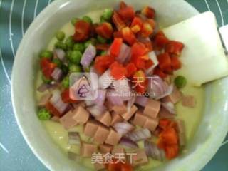 #aca烤明星大赛# Low-oil Mixed Vegetable Ham Muffin recipe