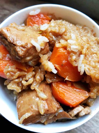 Braised Rice with Pork Ribs and Carrots