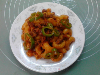 Macaroni with Korean Style Beef Sauce recipe